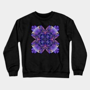 Four-sided mandala in cool tones Crewneck Sweatshirt